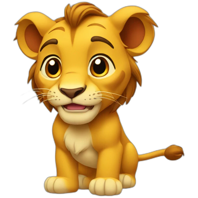 simba avec un une main qui fait "top" emoji