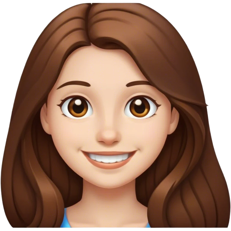 smiling girl with long hair emoji
