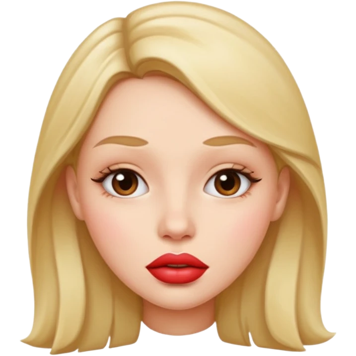 Girl with big lips emoji