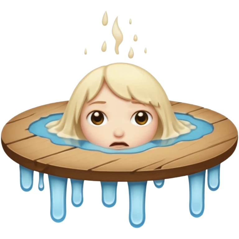 

Emoji 3: Face melting into the table like a puddle.
 emoji