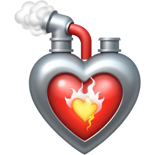 heart shaking with pressure and steam emoji