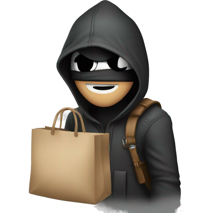 Robber with bag emoji