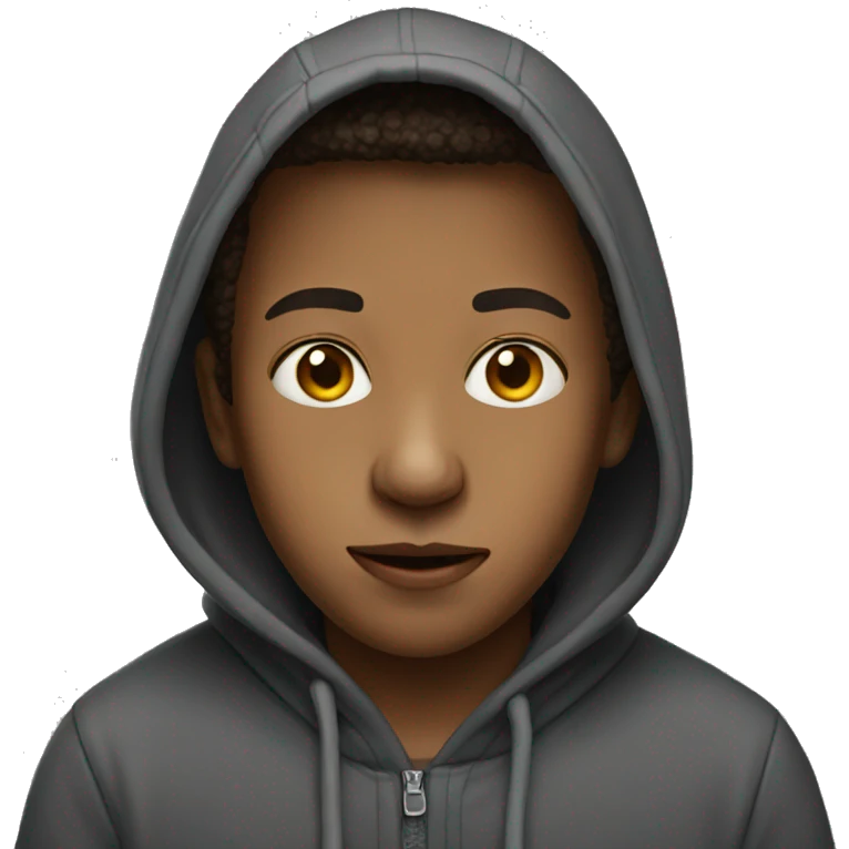  boy in hoodie portrait emoji