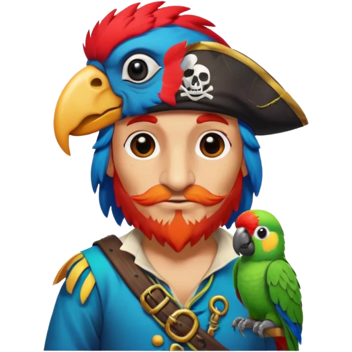 pirate and parrot emoji