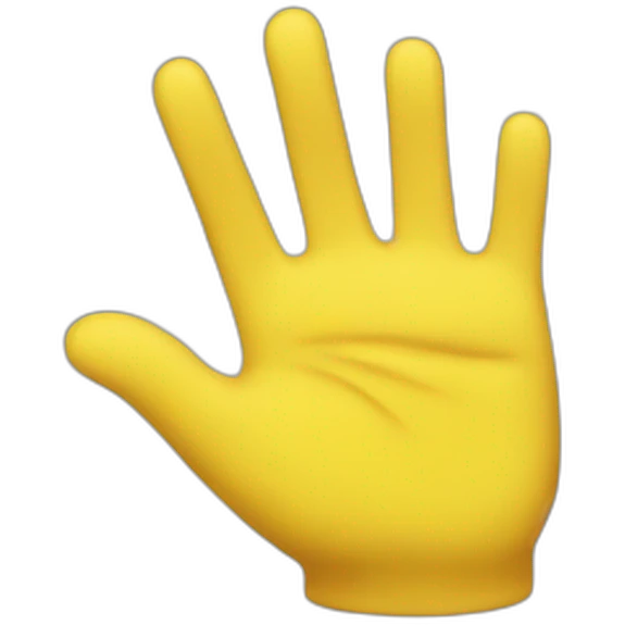 yellow hand waving emoji
