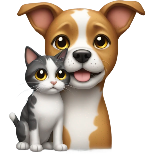 Dog with cat emoji