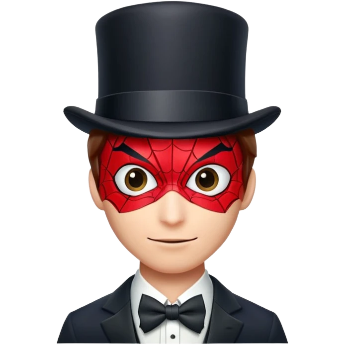 Spider-Man in a suit and top hat emoji
