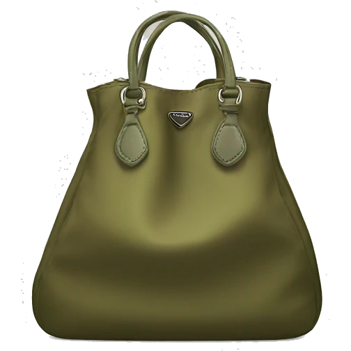 olive prada nylon bag emoji
