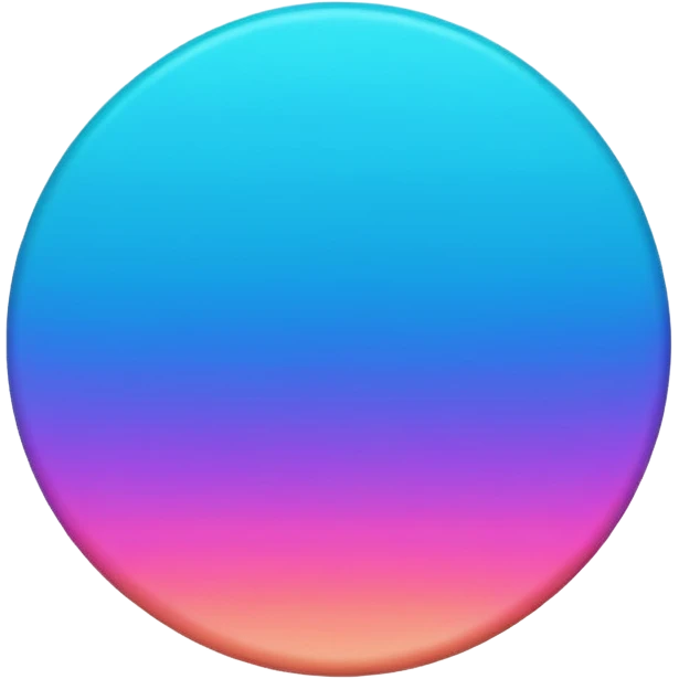 Credit coin in gradient of turquoise, blue, pink, purple, and coral as the main surface 3d emoji