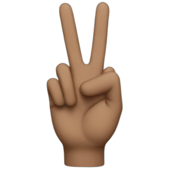 hand peace sign emoji