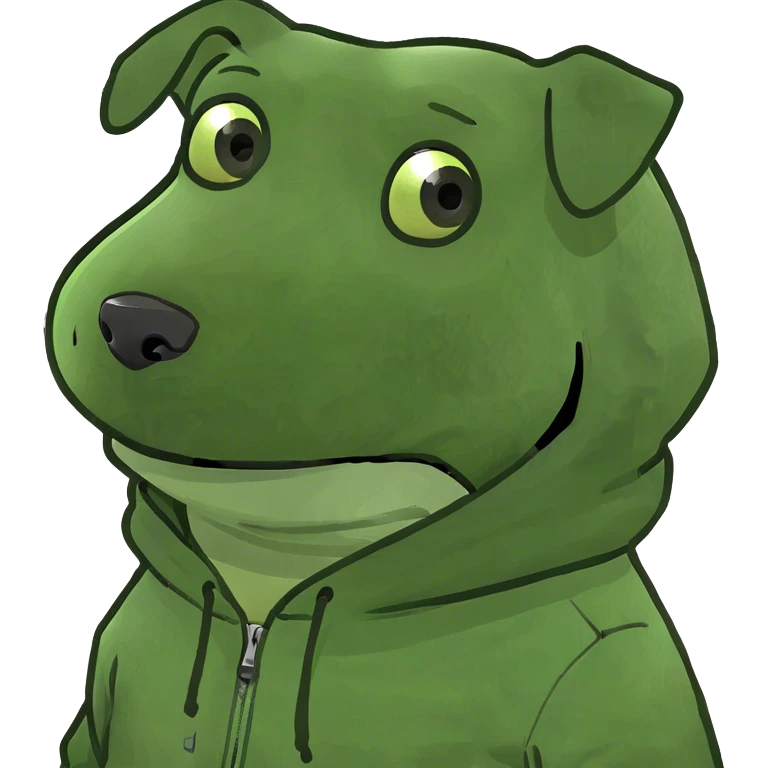 Dog wearing a hoodie  emoji