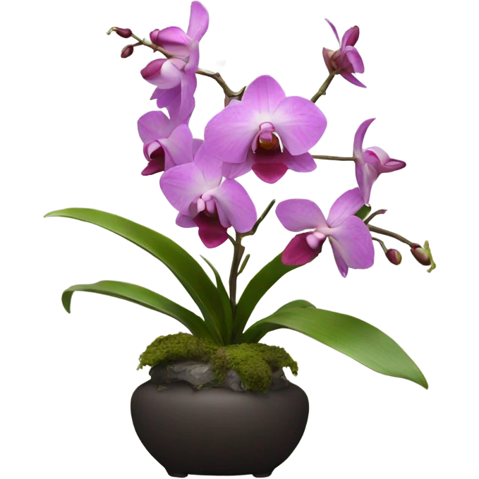 Ikebana orchid emoji