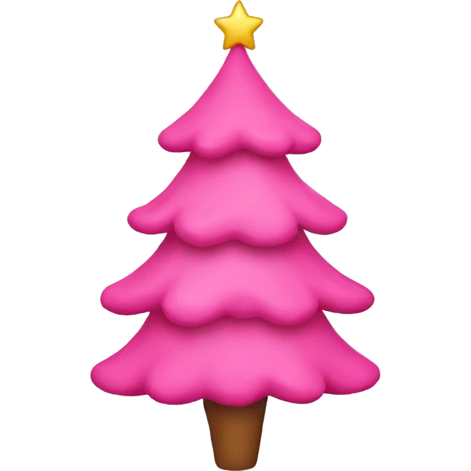 pink christmas tree emoji