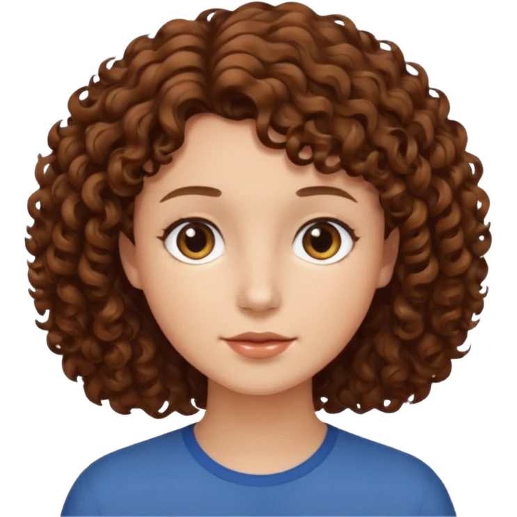 Brown curly hair cut emoji