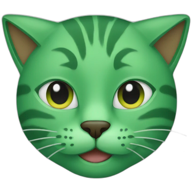 Green cat emoji