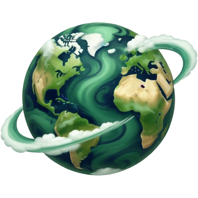 темно зеленая планета земля emoji