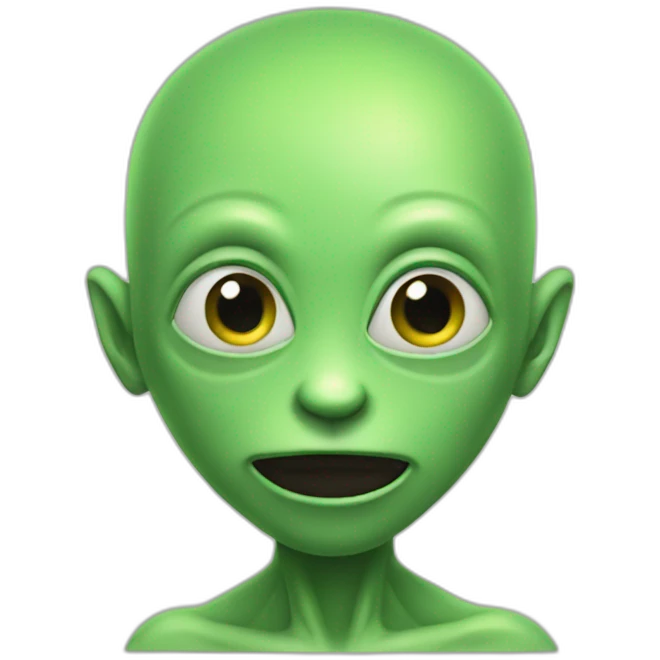 green alien 3d emoji
