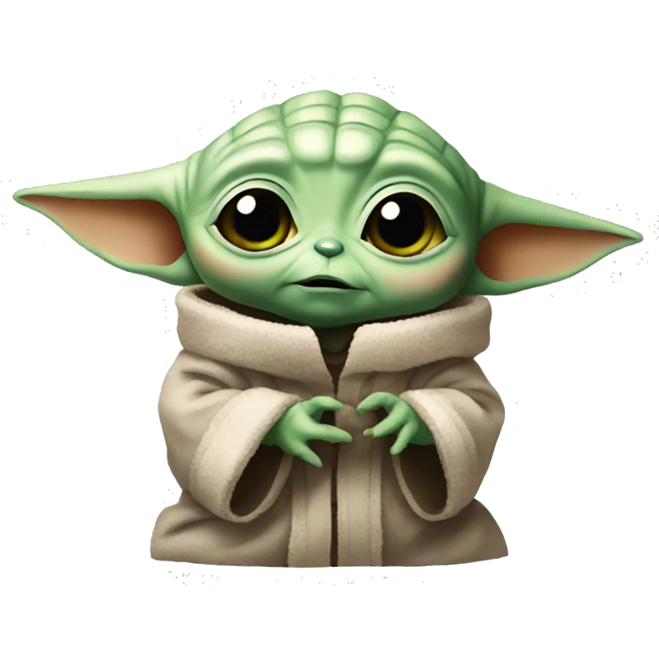  baby yoda asking for calm emoji
