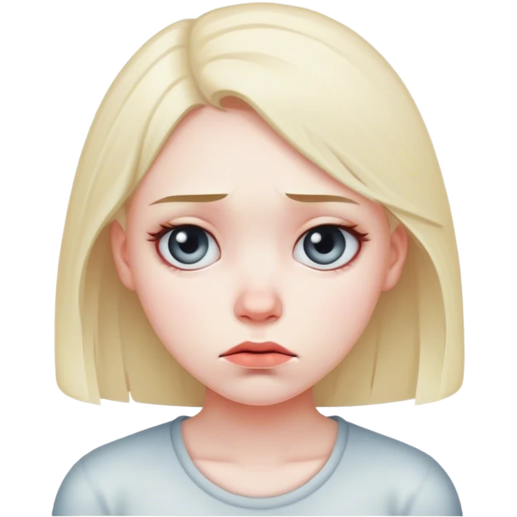 Una ragazza senza amici emoji