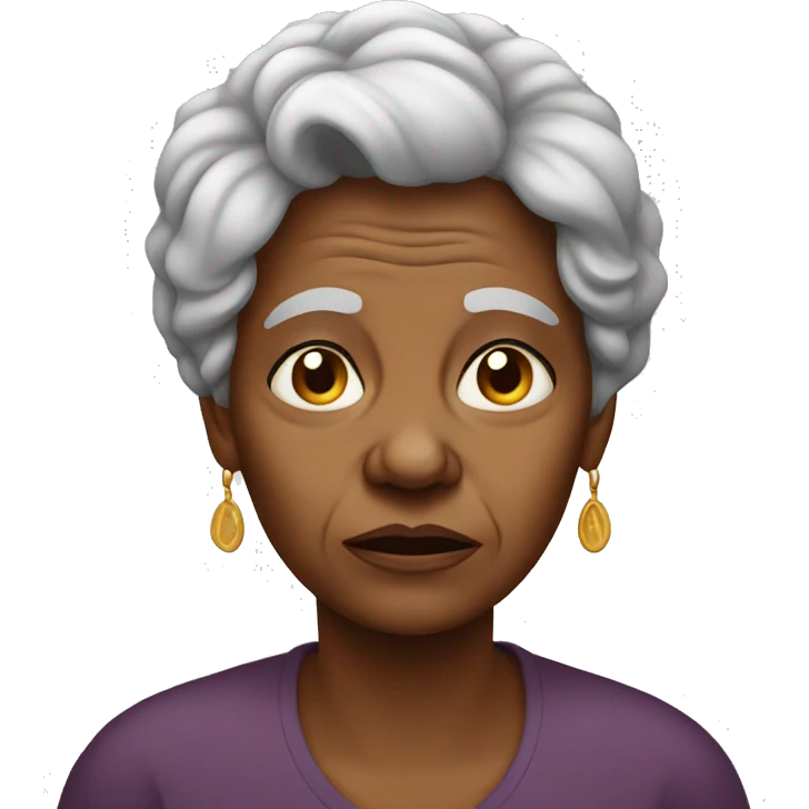 old black lady sad emoji