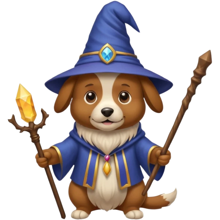 Dog wizard emoji