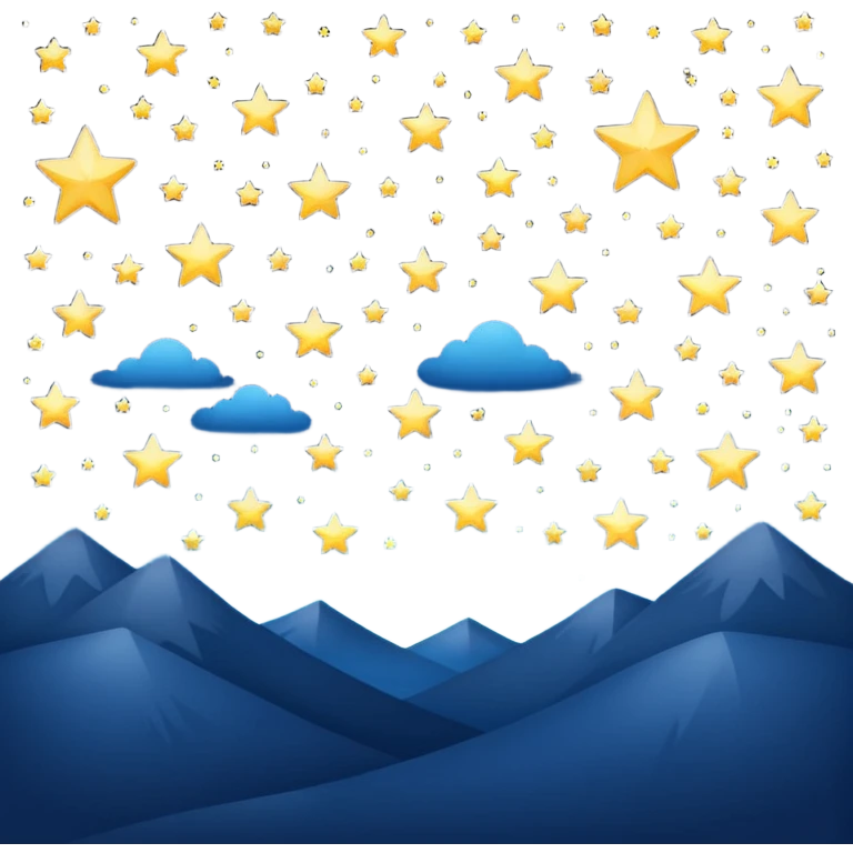 Clear night sky with twinkling stars emoji
