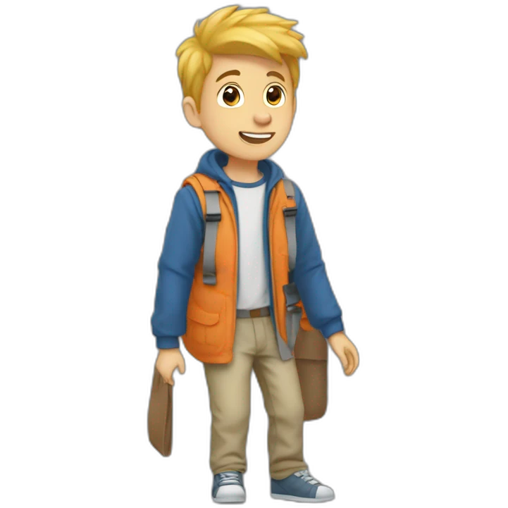 Un garçon entrain de tricher au baccalauréat emoji