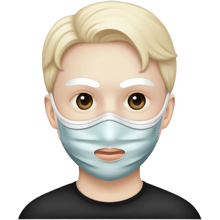 White scammer in mask emoji
