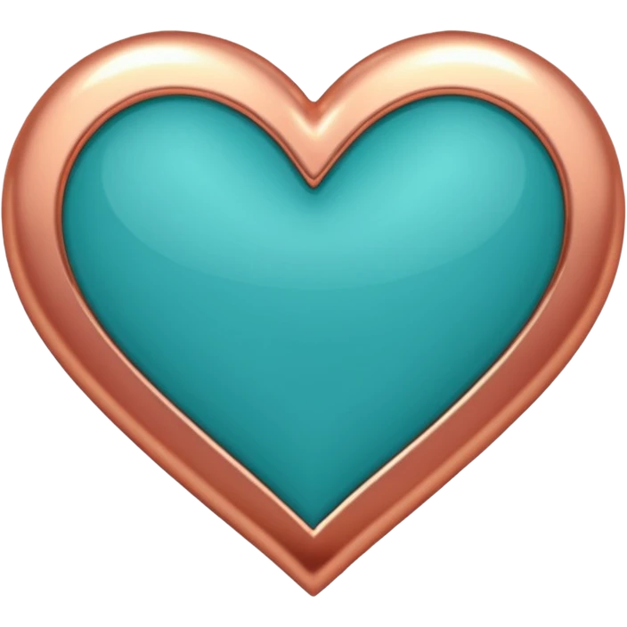 A teal, burnt orang, and rose gold heart, please.  emoji