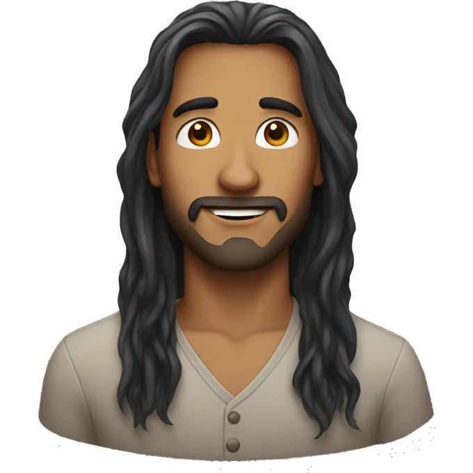 A guy with long hair emoji