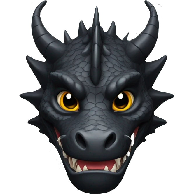 Black dragon with chequer markings emoji
