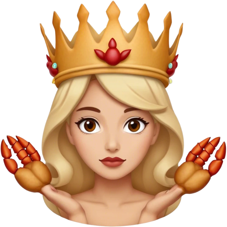 Crab rangoon queen lady emoji