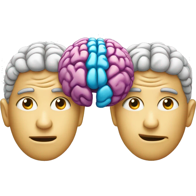 Two brains in sync emoji