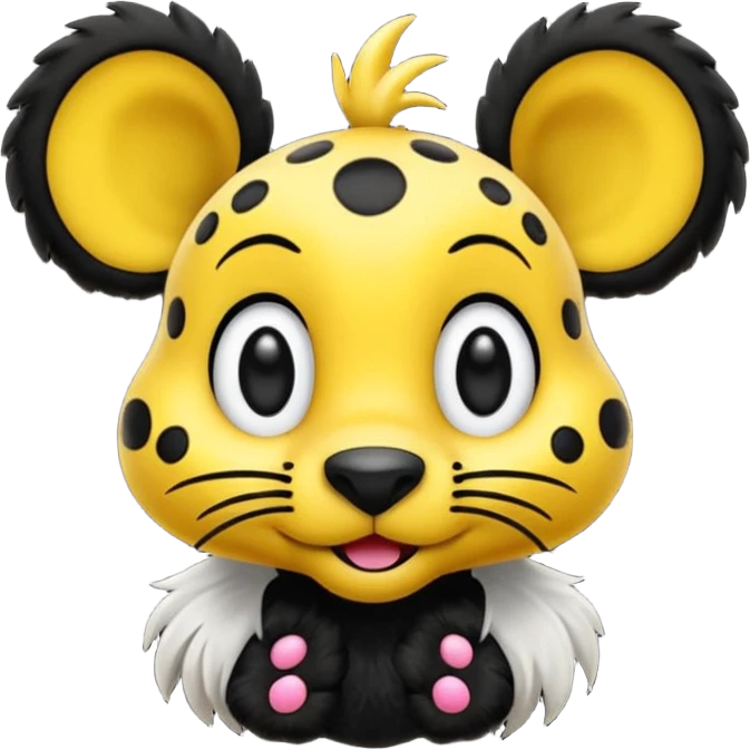 marsupilami noir avec écrit en dessous Spunky emoji