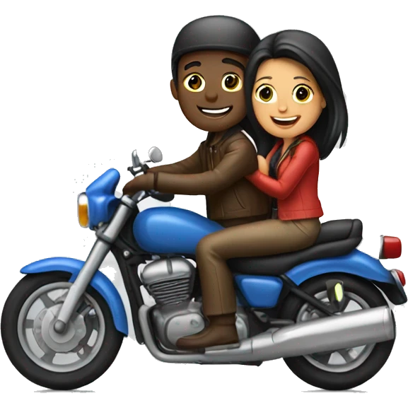couple riding motorbike emoji