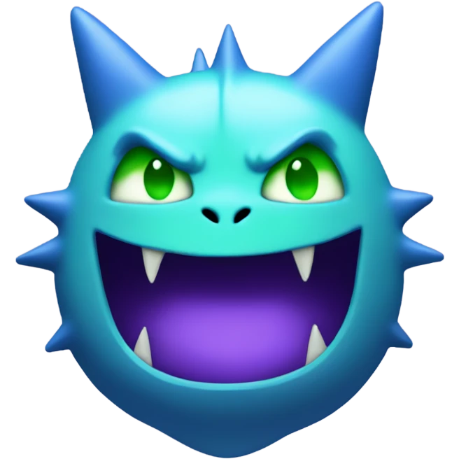 Blue and green gengar  emoji