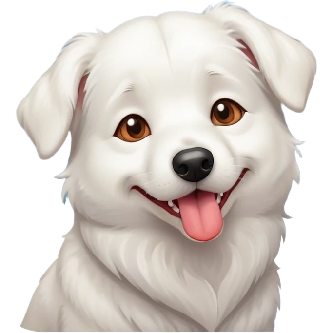snowy dog in nature emoji