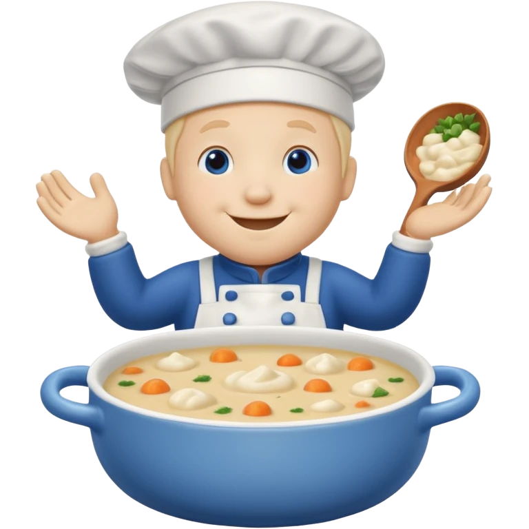 Pillsbury dough boy makes progresso soup emoji