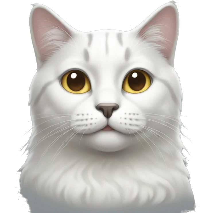 White grey cat emoji