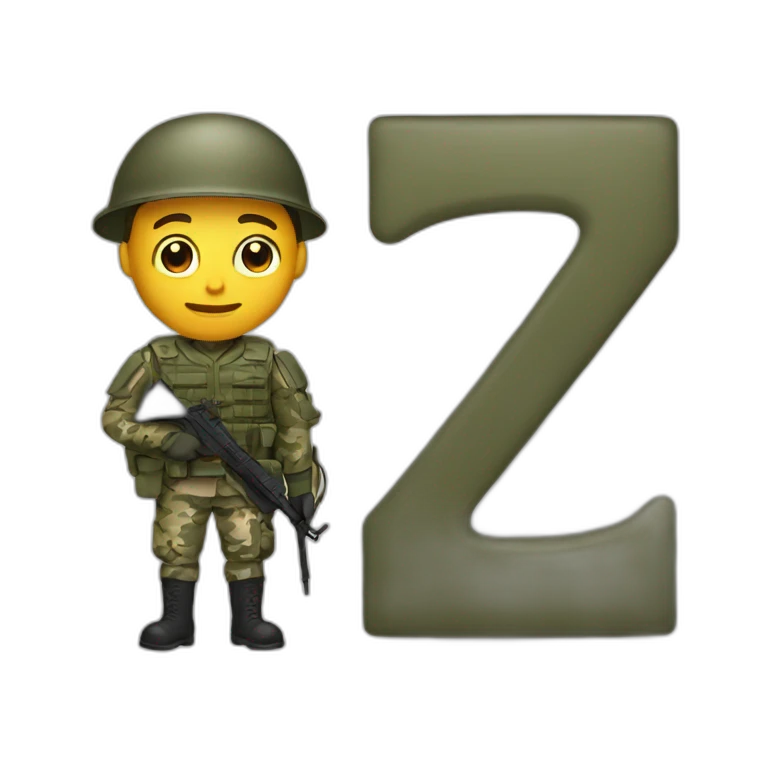 soldier with letter z emoji