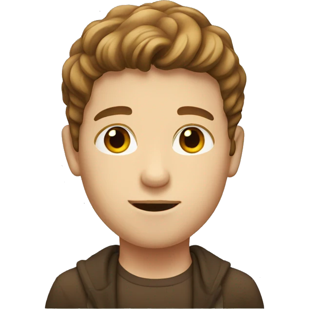 white boy with brown hair emoji