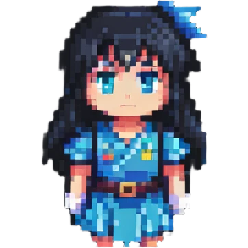 retro anime character in Japanese style emoji