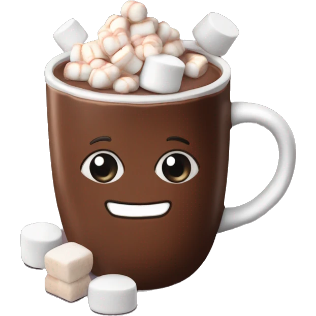 Hot chocolate with marshmallows  emoji