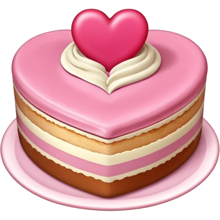 Pink Tiramisu With Heart emoji