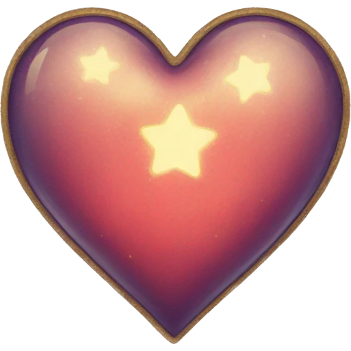 Heart in vintage style, magical   emoji