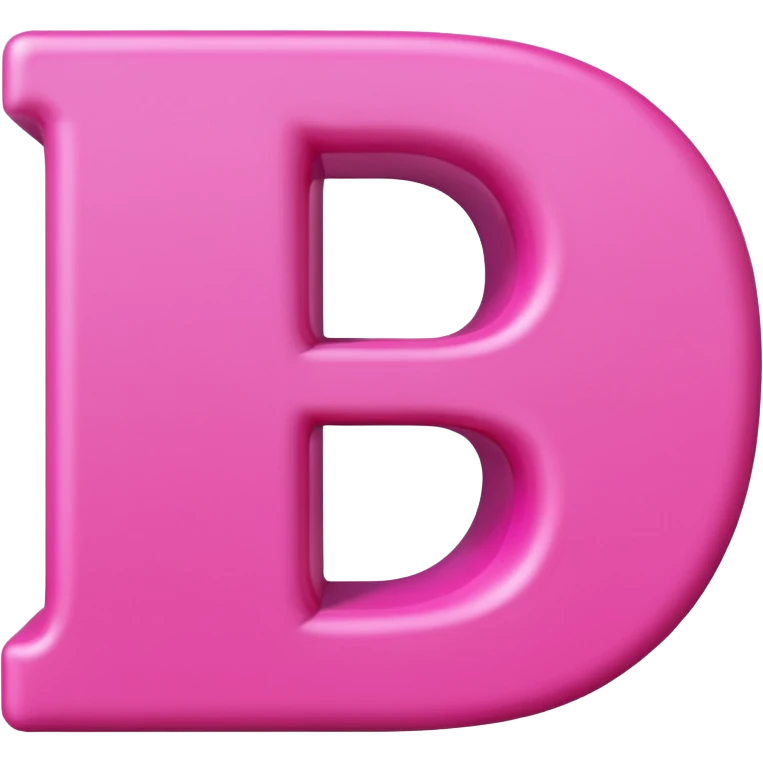 mix color pinks 3d letter p emoji