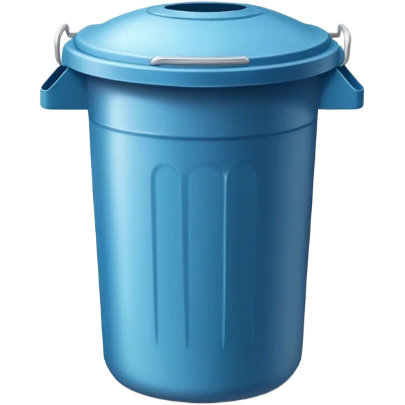 Plastic garbage can emoji