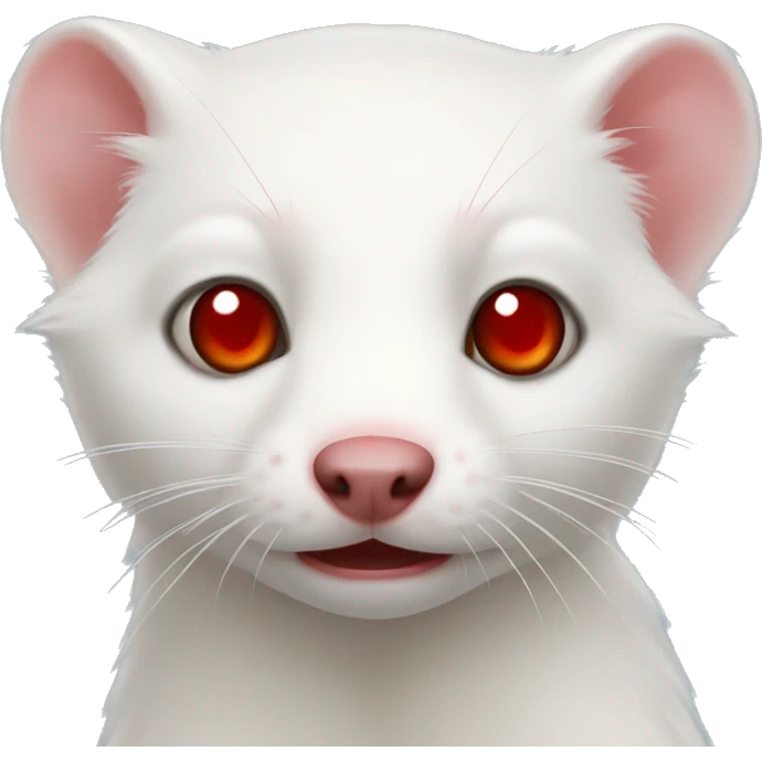 white ferret red eyes with only one ear emoji