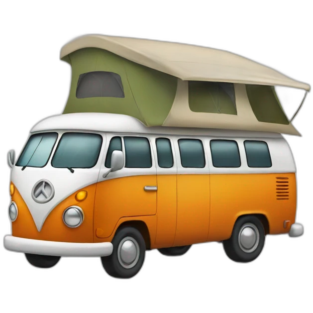 Camping bus emoji