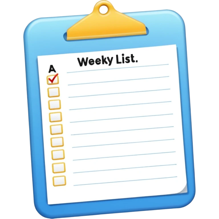weekly to-do list emoji